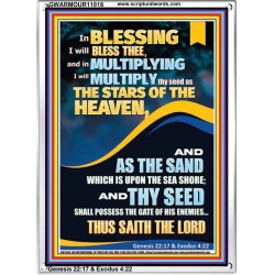IN BLESSING I WILL BLESS THEE  Modern Wall Art  GWARMOUR11816  "12x18"
