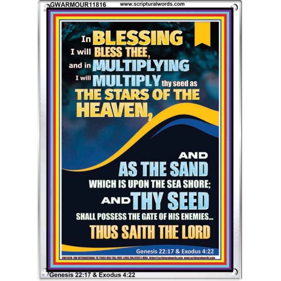 IN BLESSING I WILL BLESS THEE  Modern Wall Art  GWARMOUR11816  