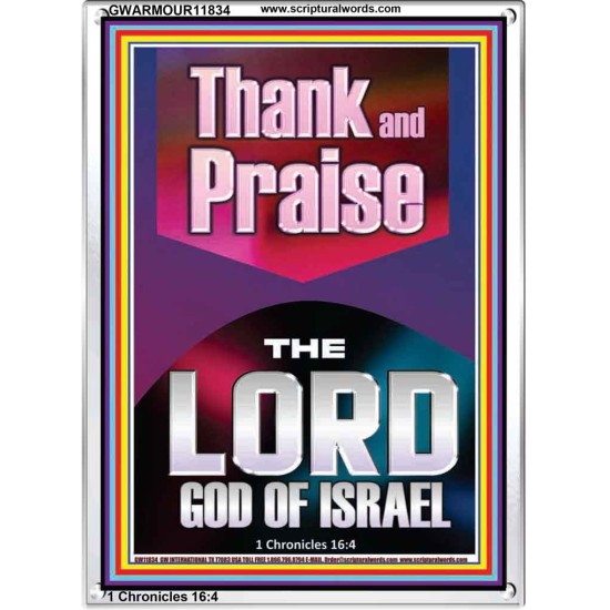 THANK AND PRAISE THE LORD GOD  Custom Christian Wall Art  GWARMOUR11834  