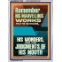 HIS MARVELLOUS WONDERS AND THE JUDGEMENTS OF HIS MOUTH  Custom Modern Wall Art  GWARMOUR11839  "12x18"