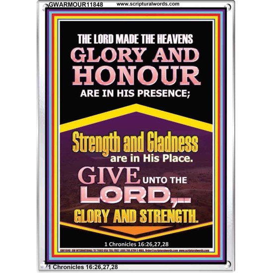 GLORY AND HONOUR ARE IN HIS PRESENCE  Custom Inspiration Scriptural Art Portrait  GWARMOUR11848  