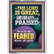 THE LORD IS GREAT AND GREATLY TO PRAISED FEAR THE LORD  Bible Verse Portrait Art  GWARMOUR11864  