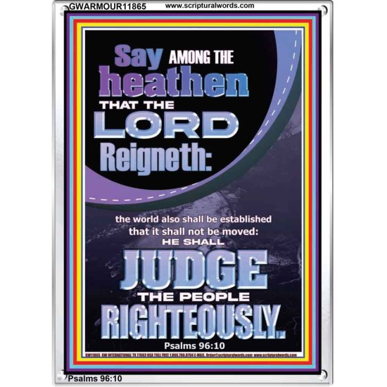 THE LORD IS A RIGHTEOUS JUDGE  Inspirational Bible Verses Portrait  GWARMOUR11865  