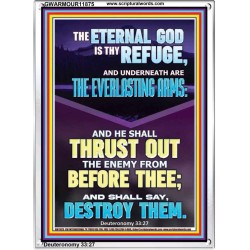 THE EVERLASTING ARMS OF JEHOVAH  Printable Bible Verse to Portrait  GWARMOUR11875  "12x18"