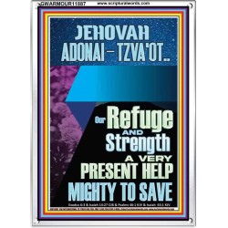 JEHOVAH ADONAI-TZVA'OT LORD OF HOSTS AND EVER PRESENT HELP  Church Picture  GWARMOUR11887  "12x18"