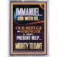 IMMANUEL GOD WITH US OUR REFUGE AND STRENGTH MIGHTY TO SAVE  Sanctuary Wall Picture  GWARMOUR11889  