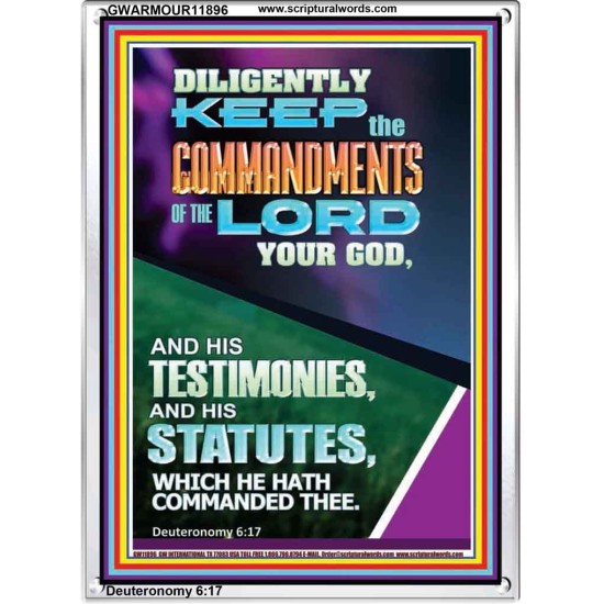 DILIGENTLY KEEP THE COMMANDMENTS OF THE LORD OUR GOD  Church Portrait  GWARMOUR11896  