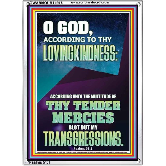 IN THE MULTITUDE OF THY TENDER MERCIES BLOT OUT MY TRANSGRESSIONS  Children Room  GWARMOUR11915  