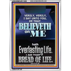 I AM THAT BREAD OF LIFE  Unique Power Bible Portrait  GWARMOUR11955  "12x18"