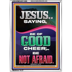 JESUS SAID BE OF GOOD CHEER BE NOT AFRAID  Church Portrait  GWARMOUR11959  "12x18"