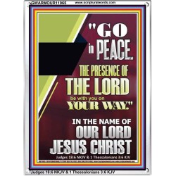 GO IN PEACE THE PRESENCE OF THE LORD BE WITH YOU  Ultimate Power Portrait  GWARMOUR11965  "12x18"