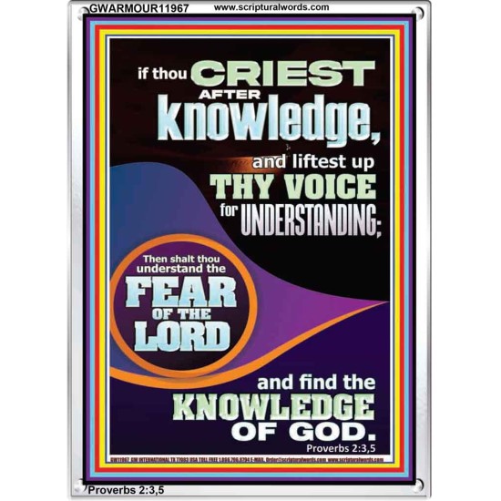 FIND THE KNOWLEDGE OF GOD  Bible Verse Art Prints  GWARMOUR11967  