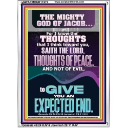 THOUGHTS OF PEACE AND NOT OF EVIL  Scriptural Décor  GWARMOUR11974  "12x18"