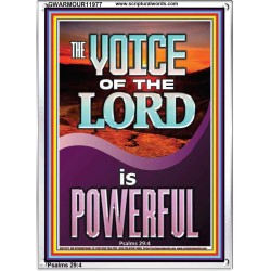 THE VOICE OF THE LORD IS POWERFUL  Scriptures Décor Wall Art  GWARMOUR11977  
