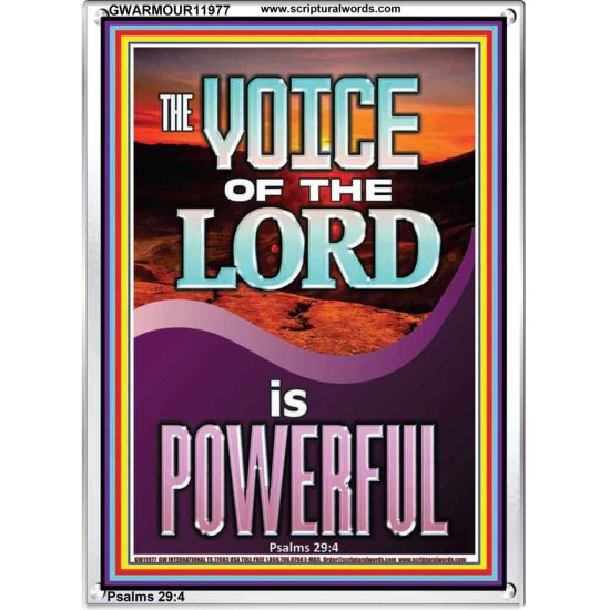 THE VOICE OF THE LORD IS POWERFUL  Scriptures Décor Wall Art  GWARMOUR11977  
