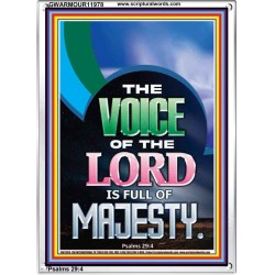 THE VOICE OF THE LORD IS FULL OF MAJESTY  Scriptural Décor Portrait  GWARMOUR11978  "12x18"