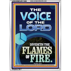 THE VOICE OF THE LORD DIVIDETH THE FLAMES OF FIRE  Christian Portrait Art  GWARMOUR11980  "12x18"
