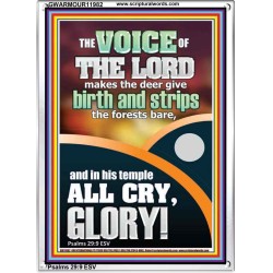 THE VOICE OF THE LORD MAKES THE DEER GIVE BIRTH  Christian Portrait Wall Art  GWARMOUR11982  