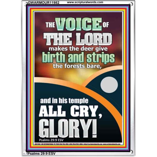 THE VOICE OF THE LORD MAKES THE DEER GIVE BIRTH  Christian Portrait Wall Art  GWARMOUR11982  