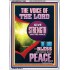 THE VOICE OF THE LORD GIVE STRENGTH UNTO HIS PEOPLE  Bible Verses Portrait  GWARMOUR11983  "12x18"