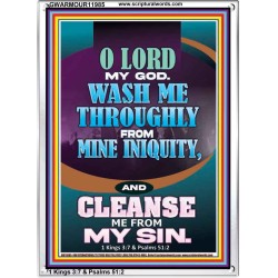 WASH ME THOROUGLY FROM MINE INIQUITY  Scriptural Verse Portrait   GWARMOUR11985  "12x18"
