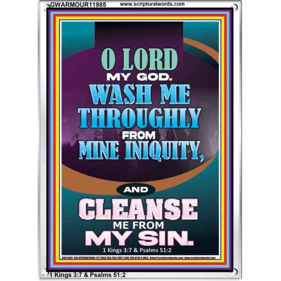 WASH ME THOROUGLY FROM MINE INIQUITY  Scriptural Verse Portrait   GWARMOUR11985  