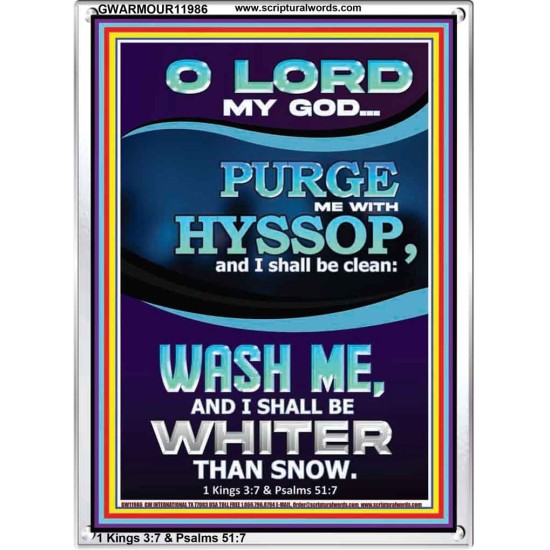 PURGE ME WITH HYSSOP  Portrait Scripture   GWARMOUR11986  