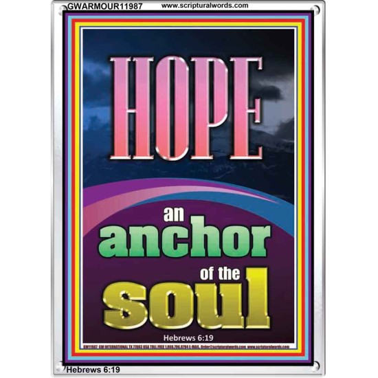 HOPE AN ANCHOR OF THE SOUL  Scripture Portrait Signs  GWARMOUR11987  