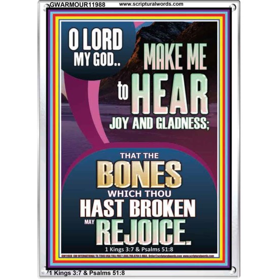 MAKE ME TO HEAR JOY AND GLADNESS  Scripture Portrait Signs  GWARMOUR11988  