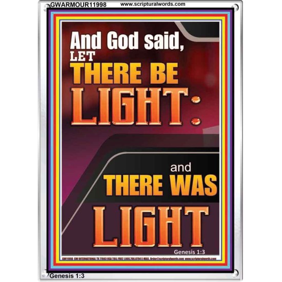 LET THERE BE LIGHT AND THERE WAS LIGHT  Christian Quote Portrait  GWARMOUR11998  