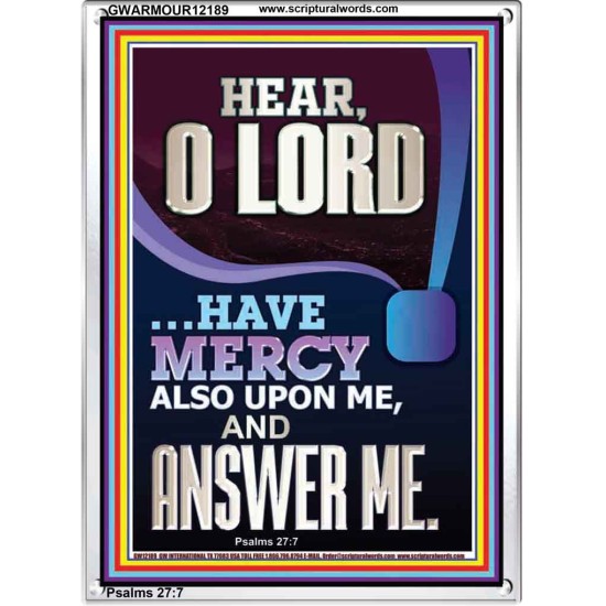 O LORD HAVE MERCY ALSO UPON ME AND ANSWER ME  Bible Verse Wall Art Portrait  GWARMOUR12189  