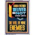 DELIVER ME NOT OVER UNTO THE WILL OF MINE ENEMIES ABBA FATHER  Modern Christian Wall Décor Portrait  GWARMOUR12191  "12x18"