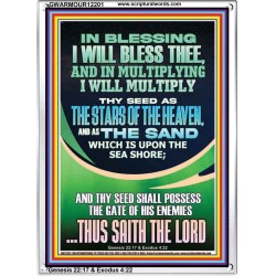 IN BLESSING I WILL BLESS THEE  Contemporary Christian Print  GWARMOUR12201  "12x18"