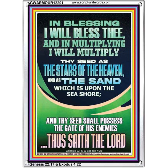 IN BLESSING I WILL BLESS THEE  Contemporary Christian Print  GWARMOUR12201  