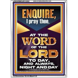 MEDITATE THE WORD OF THE LORD DAY AND NIGHT  Contemporary Christian Wall Art Portrait  GWARMOUR12202  "12x18"