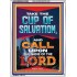 TAKE THE CUP OF SALVATION AND CALL UPON THE NAME OF THE LORD  Scripture Art Portrait  GWARMOUR12203  "12x18"