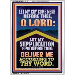 LET MY SUPPLICATION COME BEFORE THEE O LORD  Unique Power Bible Picture  GWARMOUR12219  "12x18"