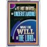 UNDERSTAND WHAT THE WILL OF THE LORD IS  Sanctuary Wall Picture Portrait  GWARMOUR12228  "12x18"