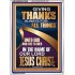 GIVING THANKS ALWAYS FOR ALL THINGS UNTO GOD  Ultimate Inspirational Wall Art Portrait  GWARMOUR12229  "12x18"