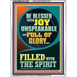 BE BLESSED WITH JOY UNSPEAKABLE  Contemporary Christian Wall Art Portrait  GWARMOUR12239  "12x18"