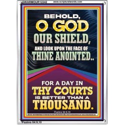 LOOK UPON THE FACE OF THINE ANOINTED O GOD  Contemporary Christian Wall Art  GWARMOUR12242  "12x18"