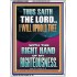 I WILL UPHOLD THEE WITH THE RIGHT HAND OF MY RIGHTEOUSNESS  Christian Quote Portrait  GWARMOUR12267  "12x18"