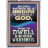 RATHER BE A DOORKEEPER IN THE HOUSE OF GOD THAN IN THE TENTS OF WICKEDNESS  Scripture Wall Art  GWARMOUR12283  "12x18"