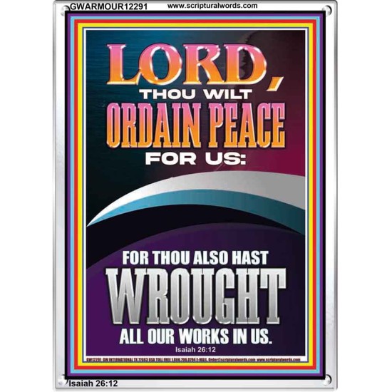 ORDAIN PEACE FOR US O LORD  Christian Wall Art  GWARMOUR12291  