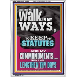 WALK IN MY WAYS AND KEEP MY COMMANDMENTS  Wall & Art Décor  GWARMOUR12296  "12x18"