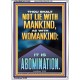 NEVER LIE WITH MANKIND AS WITH WOMANKIND IT IS ABOMINATION  Décor Art Works  GWARMOUR12305  