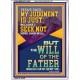 MY JUDGMENT IS JUST BECAUSE I SEEK NOT MINE OWN WILL  Custom Christian Wall Art  GWARMOUR12328  