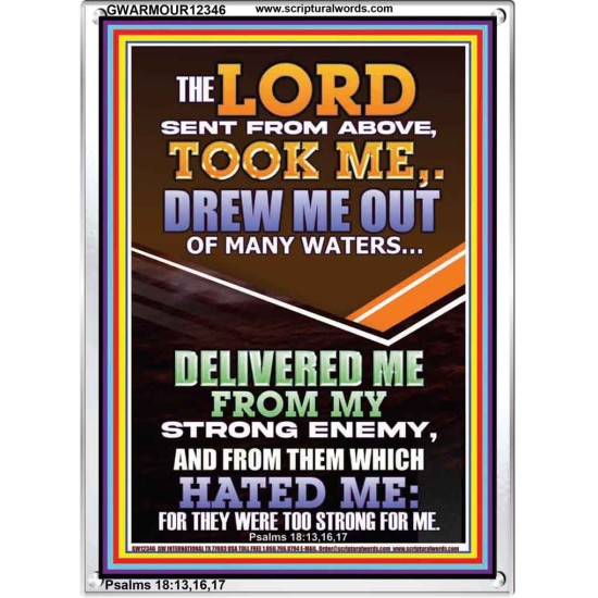 THE LORD DREW ME OUT OF MANY WATERS  New Wall Décor  GWARMOUR12346  