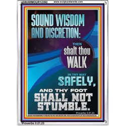 THY FOOT SHALL NOT STUMBLE  Bible Verse for Home Portrait  GWARMOUR12392  "12x18"