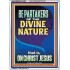 BE PARTAKERS OF THE DIVINE NATURE THAT IS ON CHRIST JESUS  Church Picture  GWARMOUR12422  "12x18"